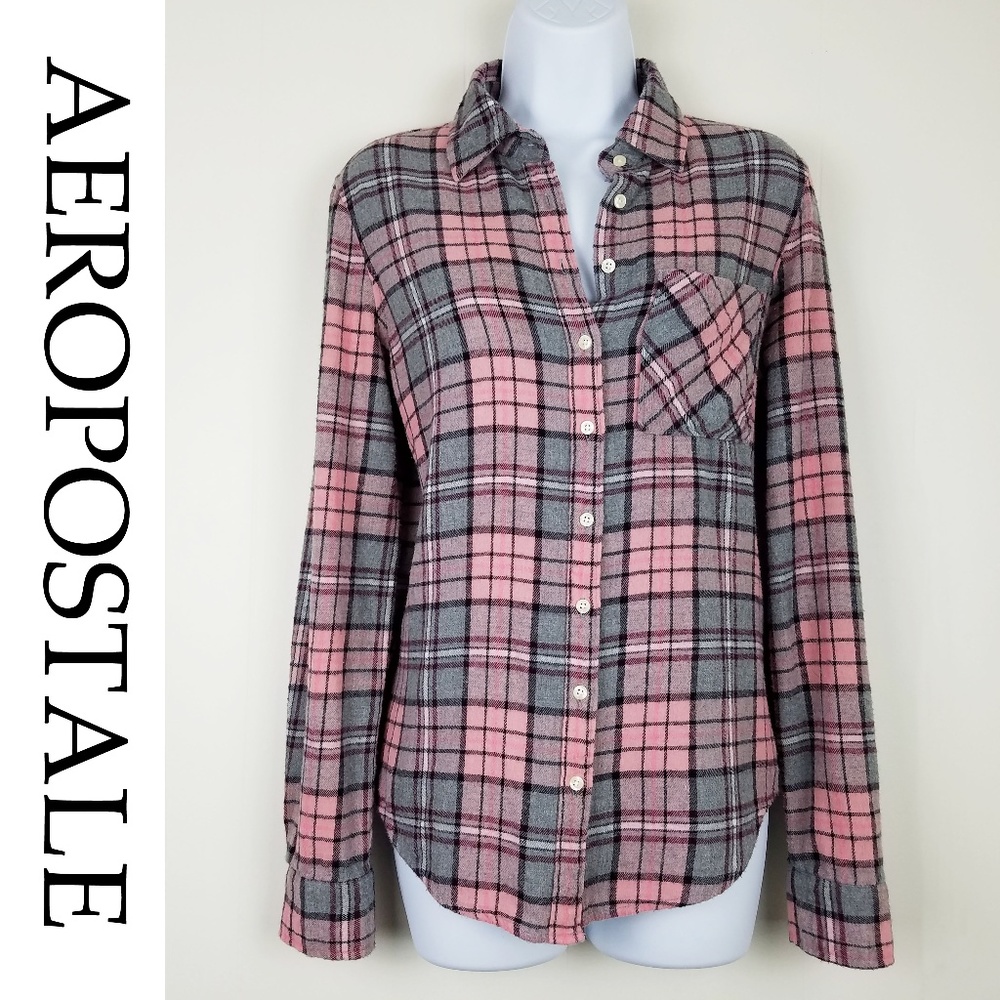 AEROPOSTALE SUPPER SOFT PLAID FLANNEL SHIRT